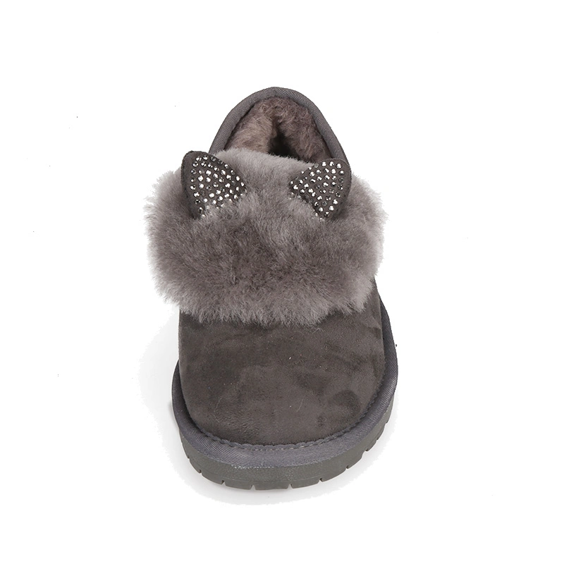 Winter Cute Warm Rabbit Ear Fur Loafer Women Casual Moccasin Shoes