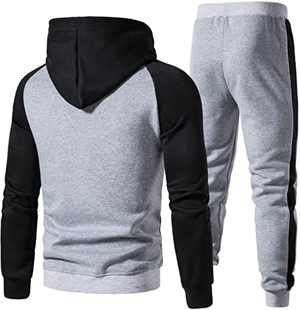 Jogging Activewear with Long Sleeve Pullover Hoodies, Casual Sweatsuit for Men