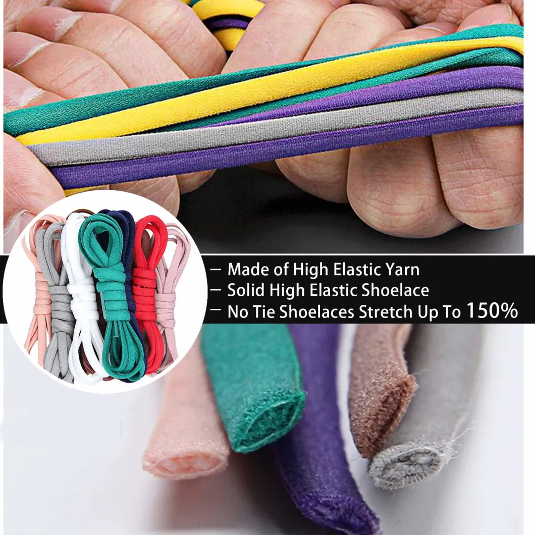 Elastic No Tie Shoe Laces for Adults, Kids, Elderly, System with Elastic Shoe Laces