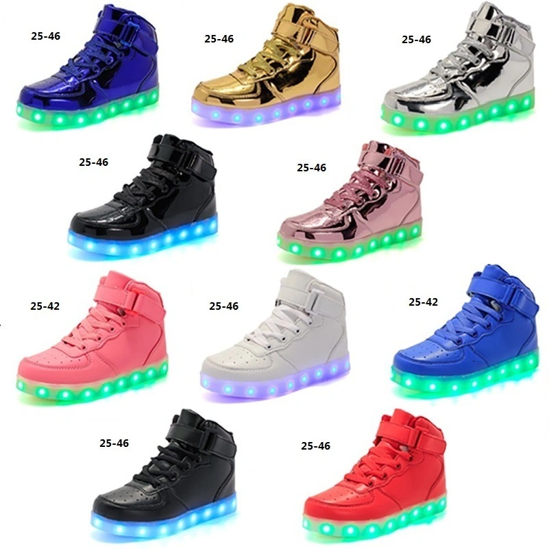 Customized Non-Slip Outsole Children LED Running Walking Kids Shoes