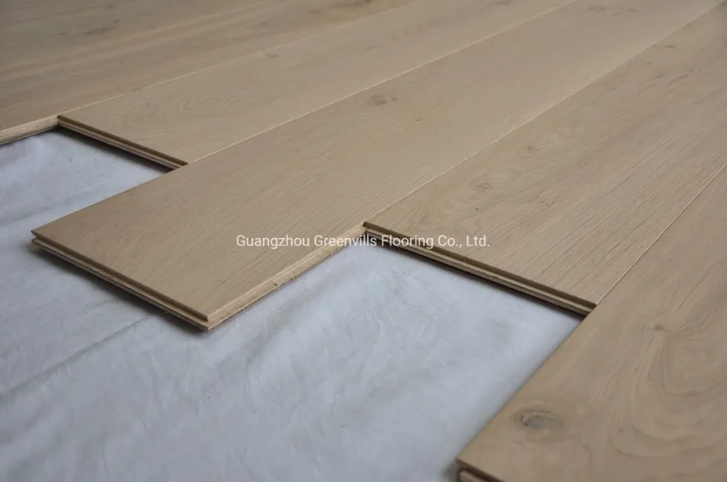 Hot! 220mm Wide Engineered Oak Flooring Hot Sale in USA Guangzhou Factory White Oak Multiply Wood Flooring