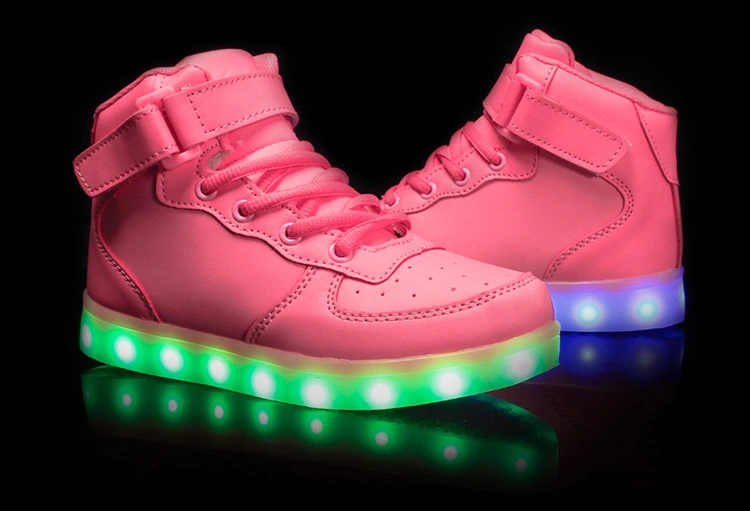 Customized Non-Slip Outsole Children LED Running Walking Kids Shoes