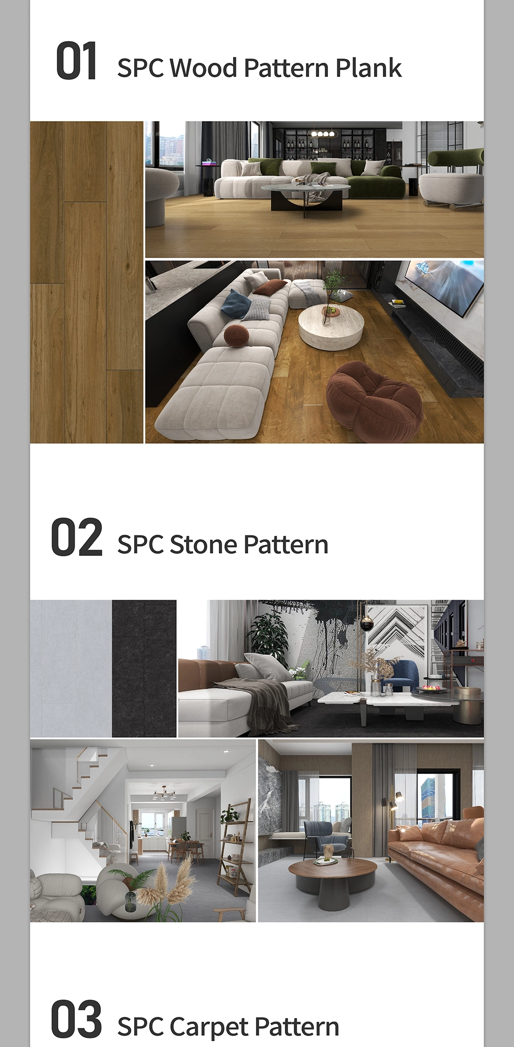 Eco-Friendly Spc Vinyl Flooring Collection