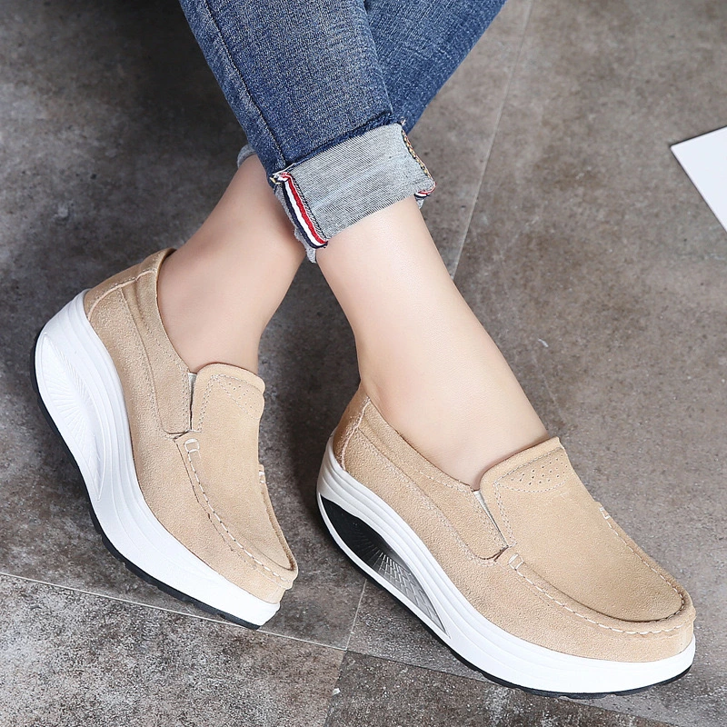 Luxury Ladies Platform Shoes - Stylish Slip on Loafers for Women