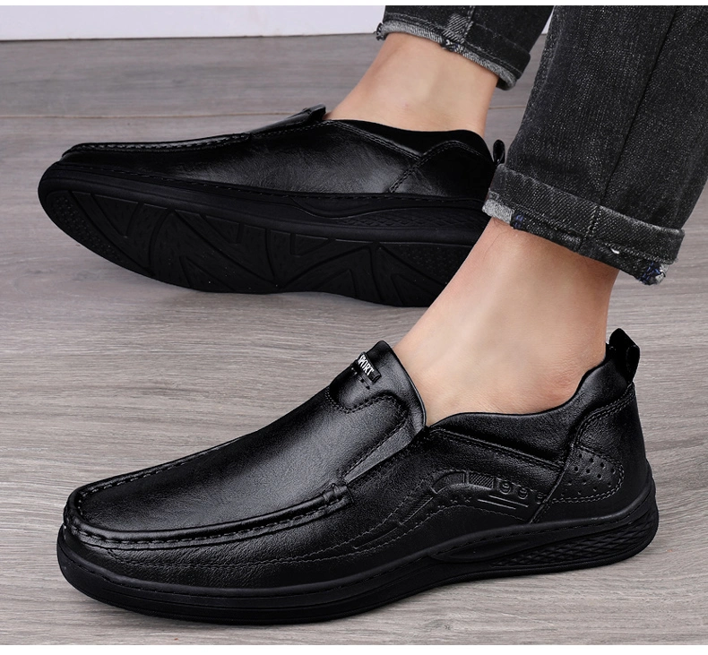 Zonxan Dropshipping Luxury British Style Men Dress Shoes Oxford Leather Men&prime; S Slip-on Shoes Big Size Office Shoes