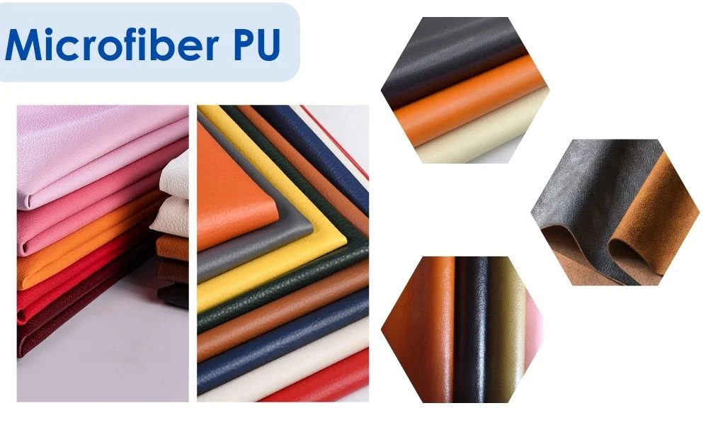 Rexine Faux Leather Microfiber PU Raw Material for Shoe