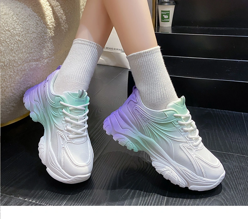 Good Selling OEM Dad Sneakers Breathable Women Casual Sport Shoes