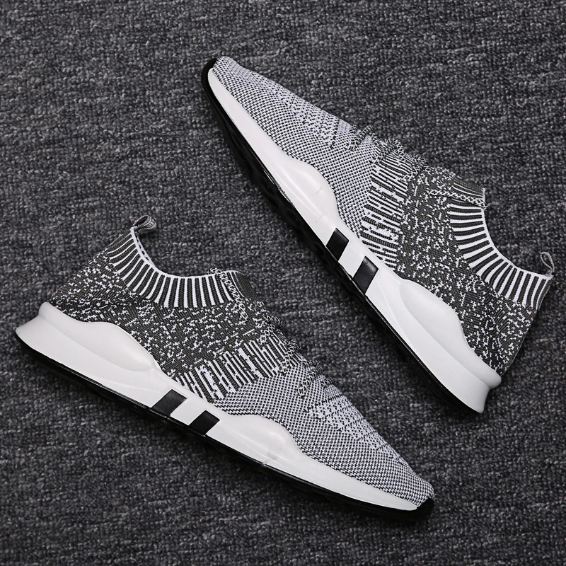 2020 New Branded Shoes Men Fashion Knitted Sport Shoe