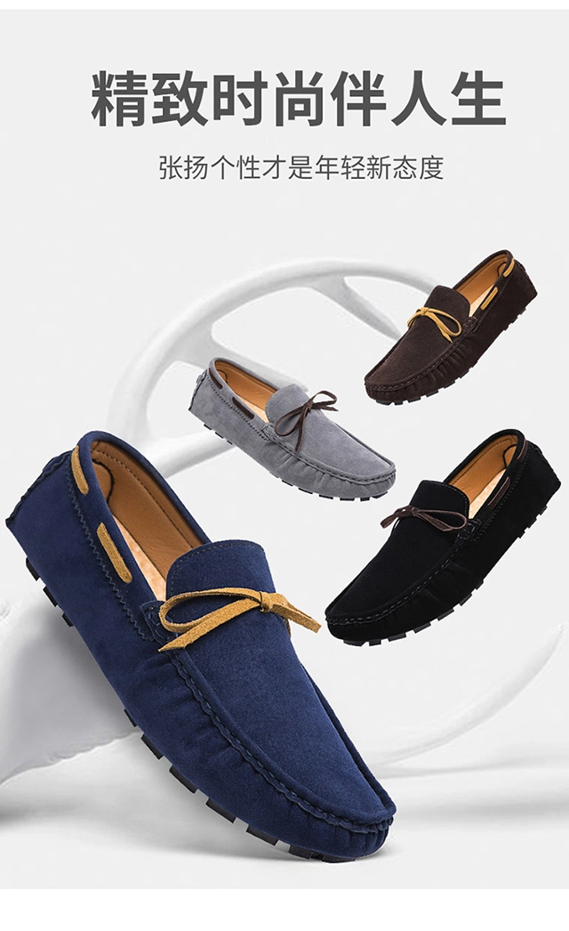 Suede Leather Loafers Shoes Casual Walking Men Driving Moccasins Shoes