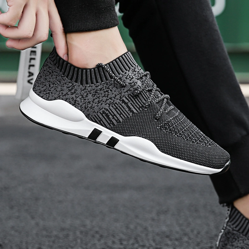 2020 New Branded Shoes Men Fashion Knitted Sport Shoe