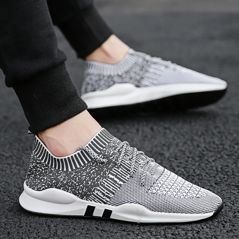 2020 New Branded Shoes Men Fashion Knitted Sport Shoe