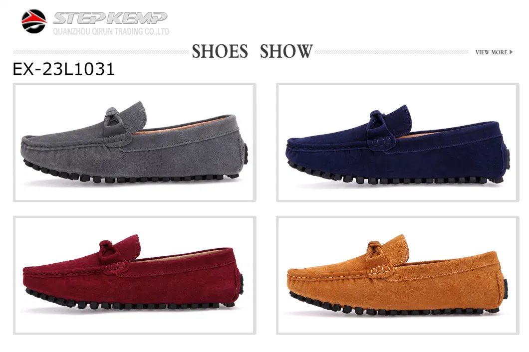 Men&prime; S Fashion Casual Boat Shoes Lightweight Breathable Non-Slip Leather Loafers Ex-23L1031