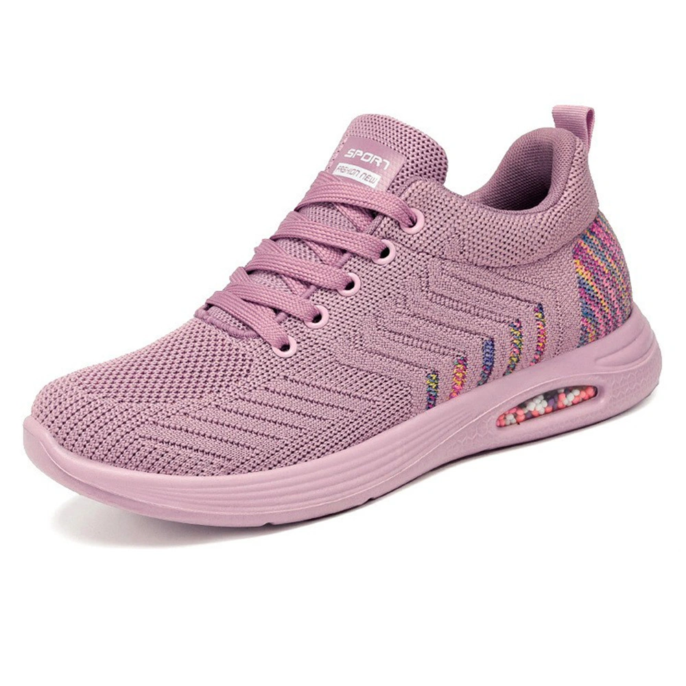 2024 New Polyurethane Air-Cushioned Sports Shoes Women&prime;s Fashion Shoes Fly Woven Soft-Soled Women&prime;s Shoes