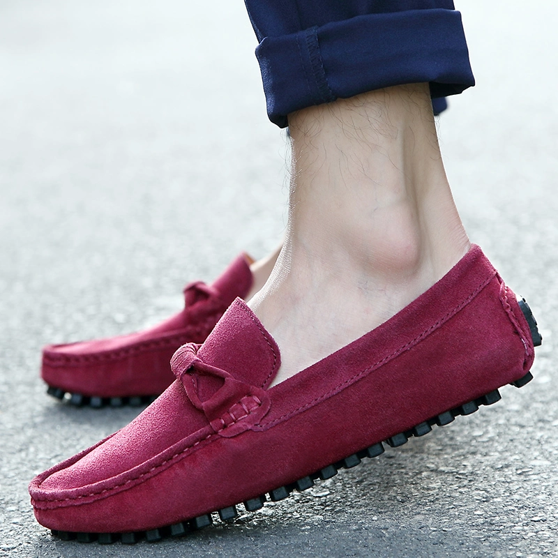 New Style Leather Cow Suede Loafer Shoes for Men Driving Shoes Moccasins