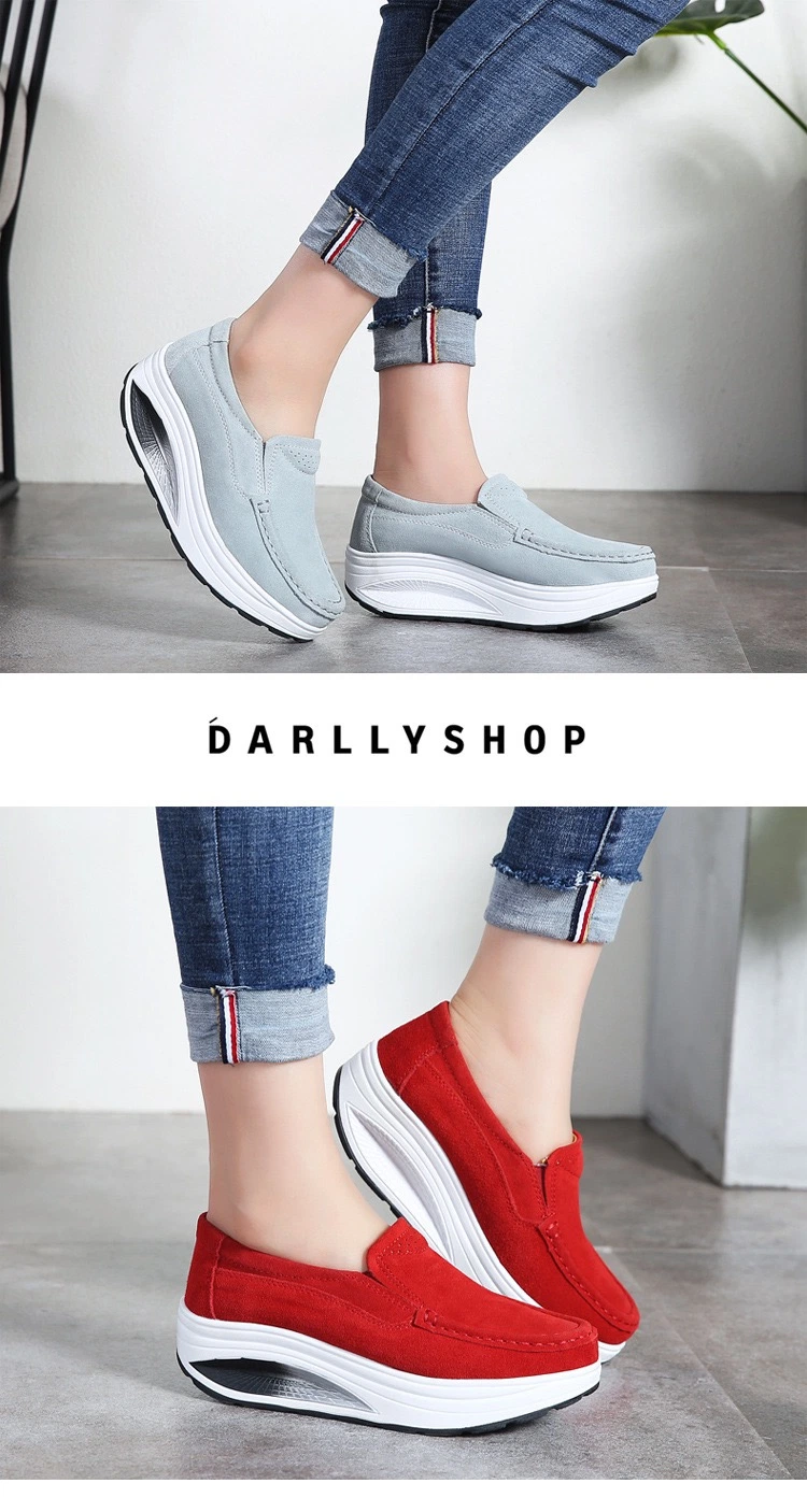 Luxury Ladies Platform Shoes - Stylish Slip on Loafers for Women