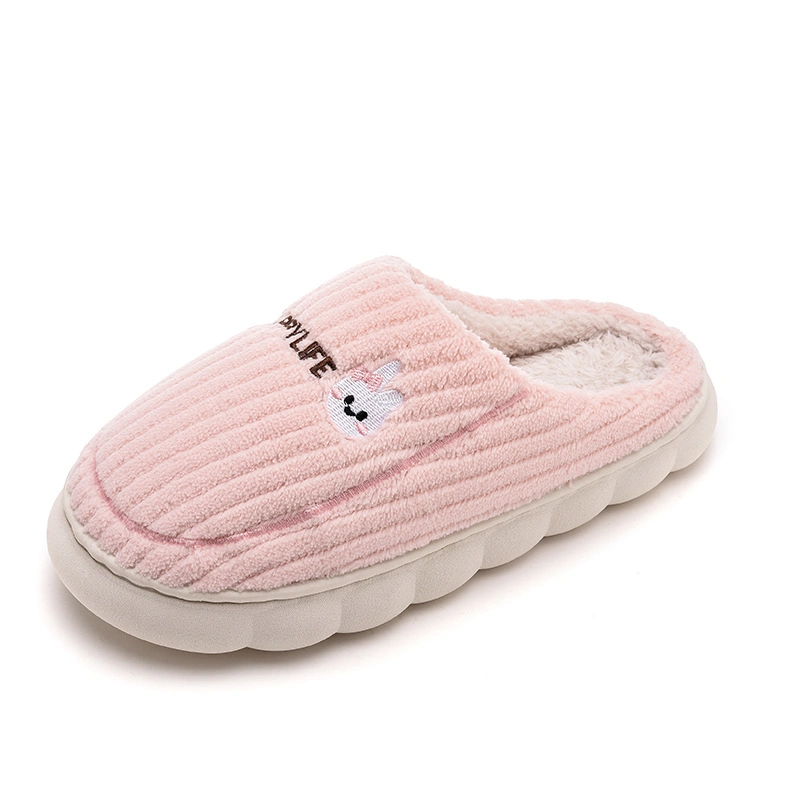 New 2023 Home Cotton Slippers Winter Non-Slip Thick Soled Shoes Warm Drag