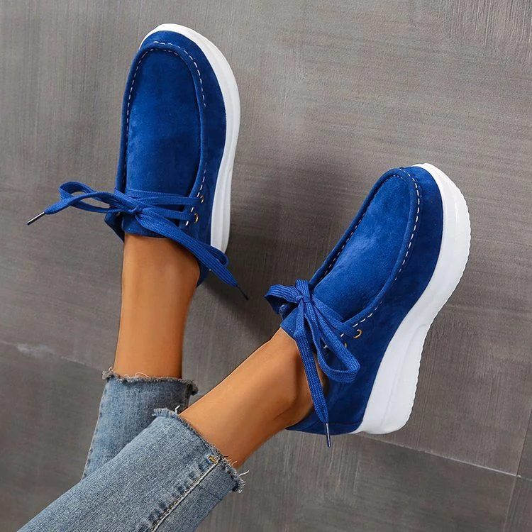 Fashion Trend Female Casual Shoes Platform Sneakers New Casual Non-Slip Chunky Sole Lace-up School Students Sports Shoes for Women