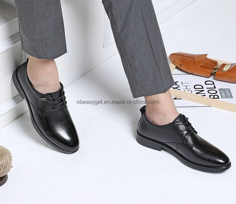 Leather Black Shoes for Men Business Casual Shoes, Formal Shoes, Lace-up Oxford Shoes Esg13982