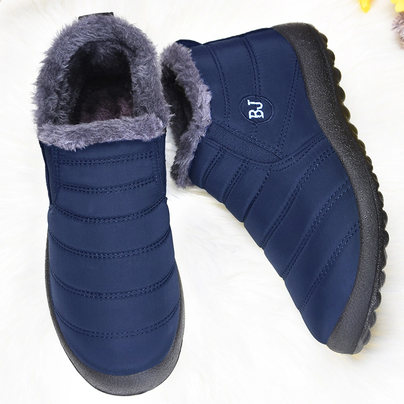 Popular Men&prime;s Velvet Warm Snow Boots Casual Thickened Non-Slip Dad Cotton Shoes