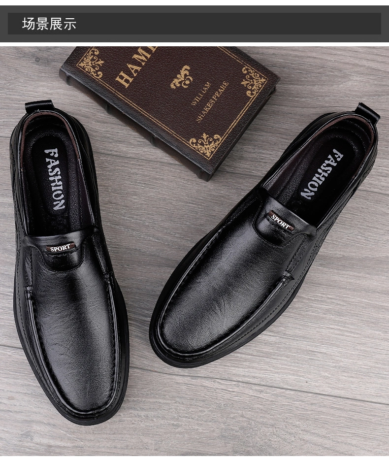 Zonxan Dropshipping Luxury British Style Men Dress Shoes Oxford Leather Men&prime; S Slip-on Shoes Big Size Office Shoes