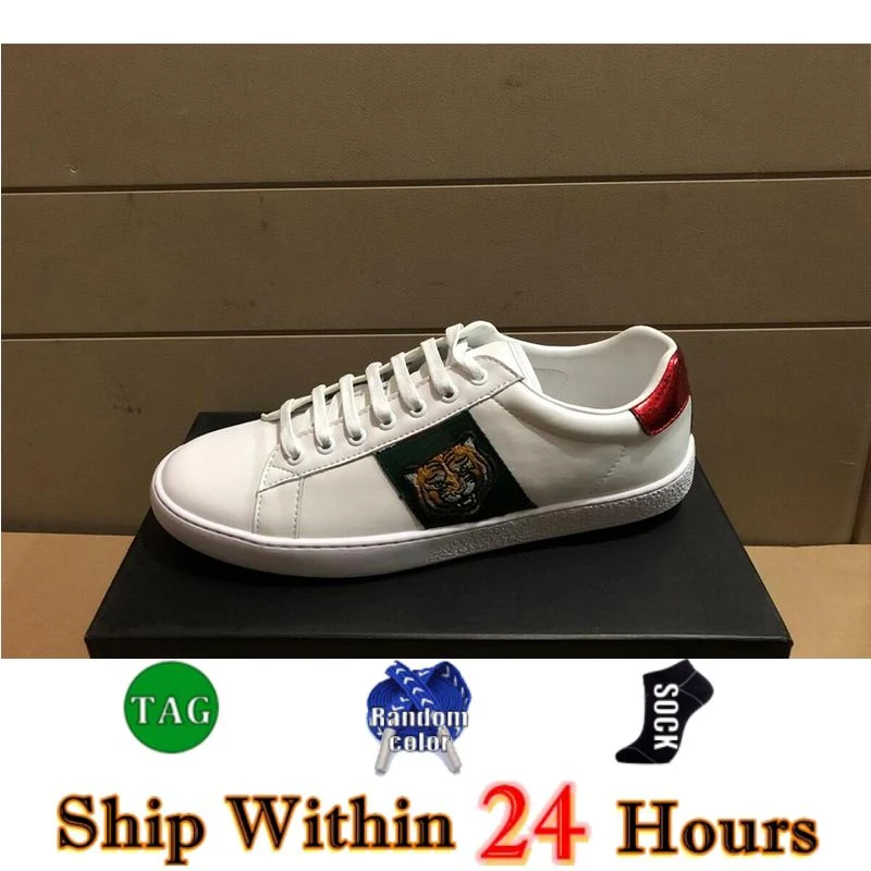 Designer Classic Shoes Women Cartoon Casual Shoes Jogging Shoe Bee Ace Genuine Leather Canvas Embroidery Print Stripes Classic Men White Green