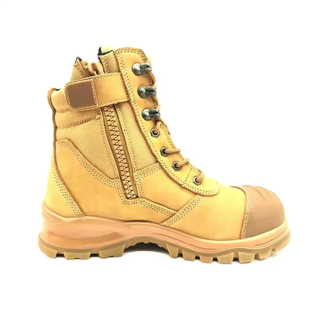 Armor Wheat Pull up Elastic Sided Scuff Cap Safety Boots Shoes