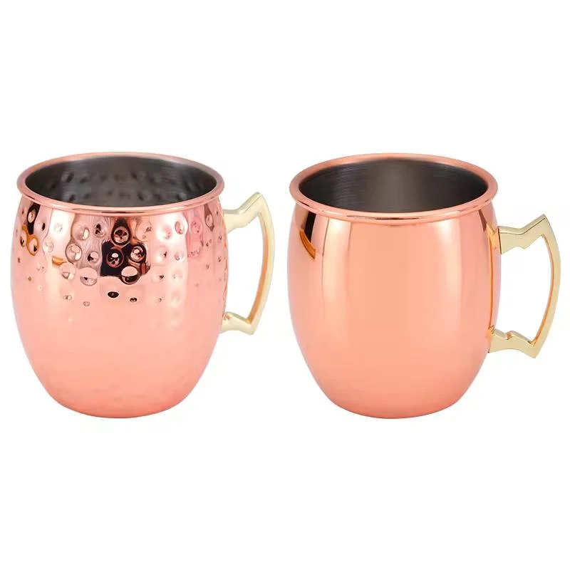 Drinking Mug Copper Plated Glossy Stainless Steel Moscow Mule Mug