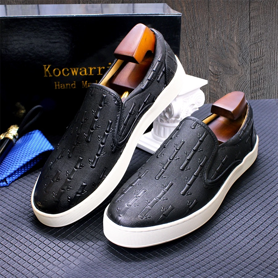 Custom Men&prime;s Leather Casual Shoes Lofer Shoes Soft Comfortable Footwear Outdoor Driving Men Elegant Flat Leather Shoes