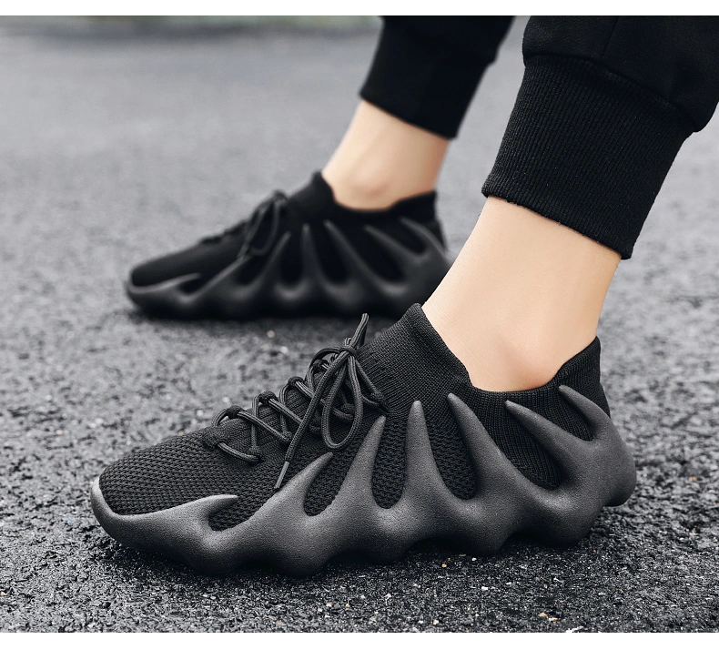 Wholesale Cheap Fashion Sneakers Women Net Cloth Sneakers Men&prime;s Knit Casual Sports Shoes Sneaker Walking Style Shoes