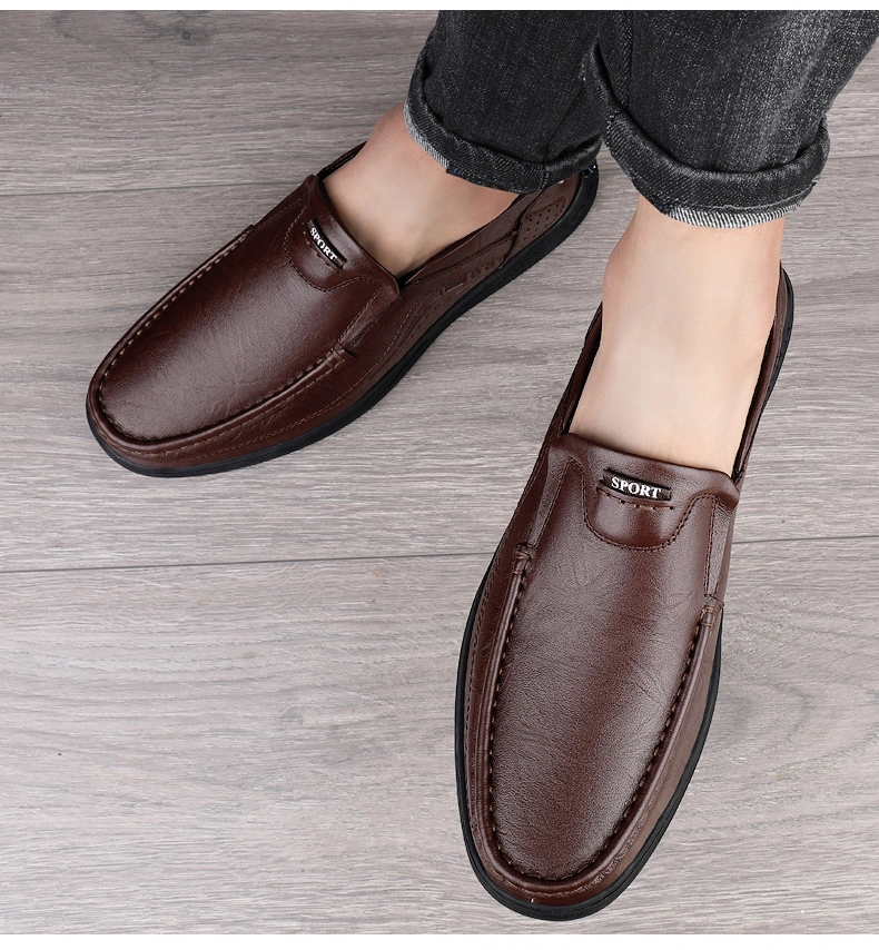 Zonxan Dropshipping Luxury British Style Men Dress Shoes Oxford Leather Men&prime; S Slip-on Shoes Big Size Office Shoes