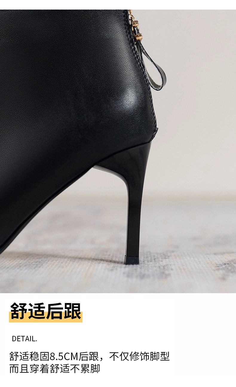 Zonxan Classic High Heeled Sandals Black Leathers Marmont Sandals 75 Metallic Leather MID-Heel Sandal 10cm Suede Mule Lady Metal Belt Buckle Thick Heel