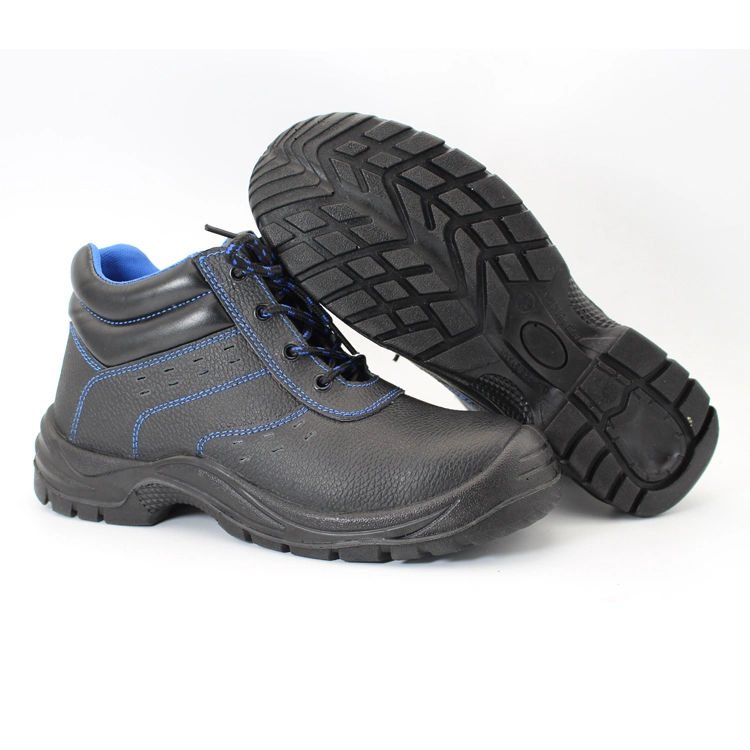 Leather Work Sport Safety Shoes Leather and Mesh Sole PU