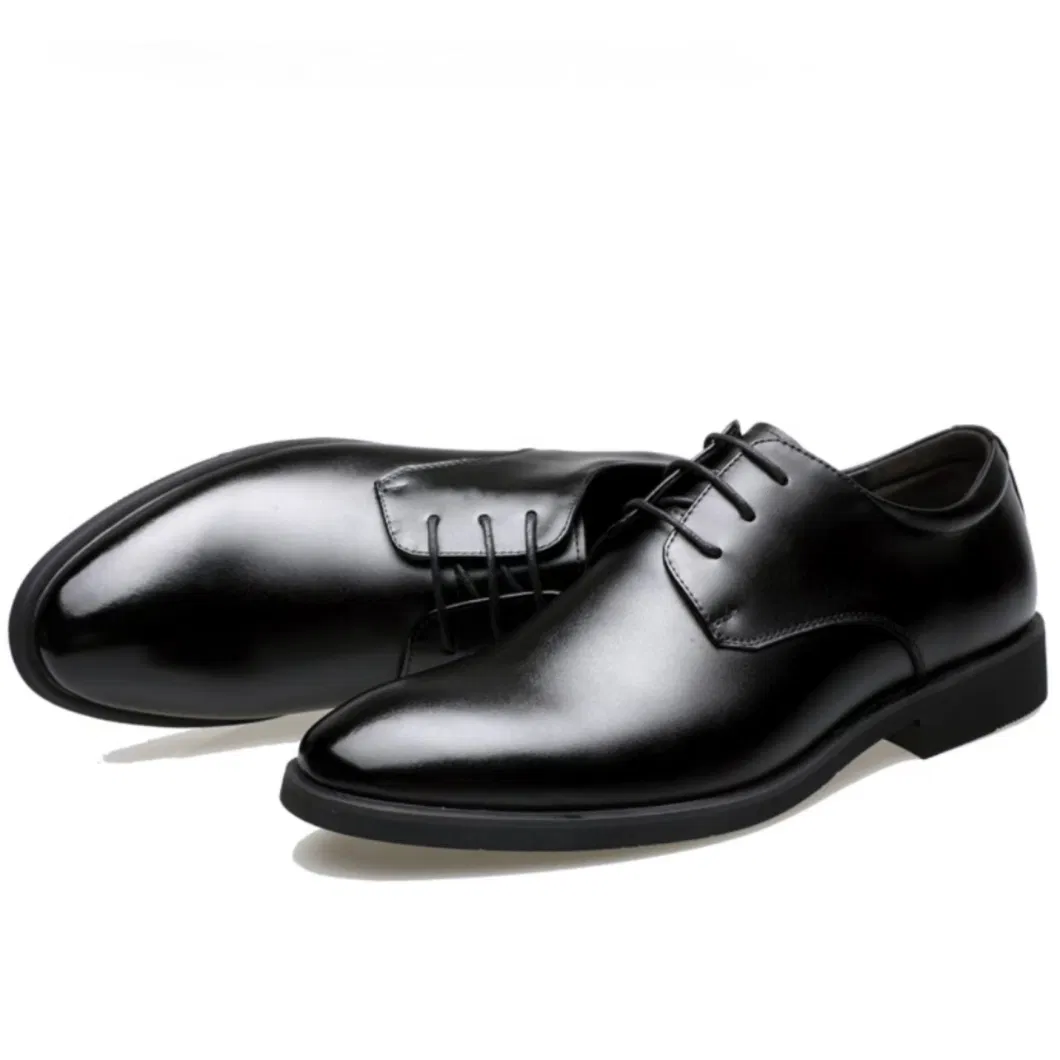 Cheap Comfortable Black Genuine Leather Office Shoes Dress Shoes