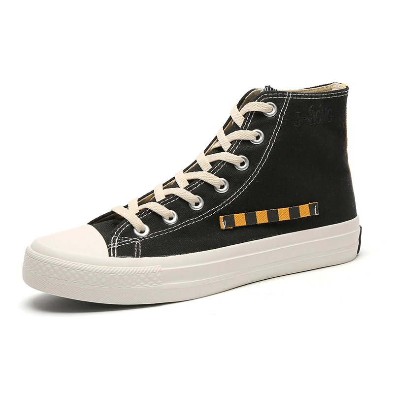 High Top Canvas OEM Sneakers Hard Wearing Men Walking Style Casual Shoes