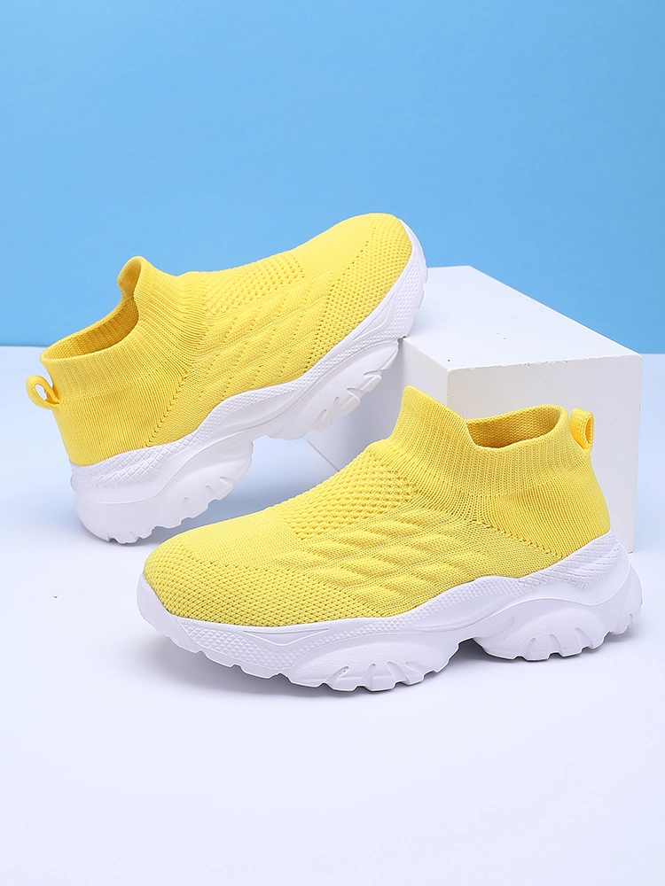 ODM Casual Kids Sneakers Low MOQ Knitted Children Sock Sport Shoes