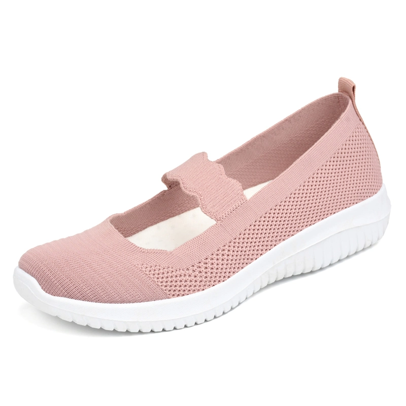 Fashion Spring and Summer Shallow Mouth Slip on Comfortable Breathable Upper Casual Mother Flat Shoes Athletic Sports Shoes Replica Sneakers