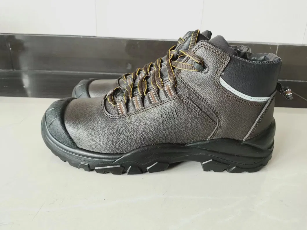 High Quality Antiskid and Abrasion Resistant Steel Plate Steel Toe Cow Leather Work Safety Water Proof Shoes