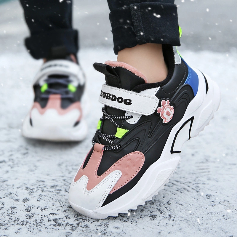 Children Fashion Athletic Winter Warm Cotton Plush Sports Running Shoes Ex-22r3197