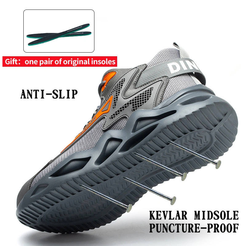 Newest Style Hot Sales Lightweight Breathable Steel Toe Work Shoes Anti-Smashing Construction Men Safety Shoes