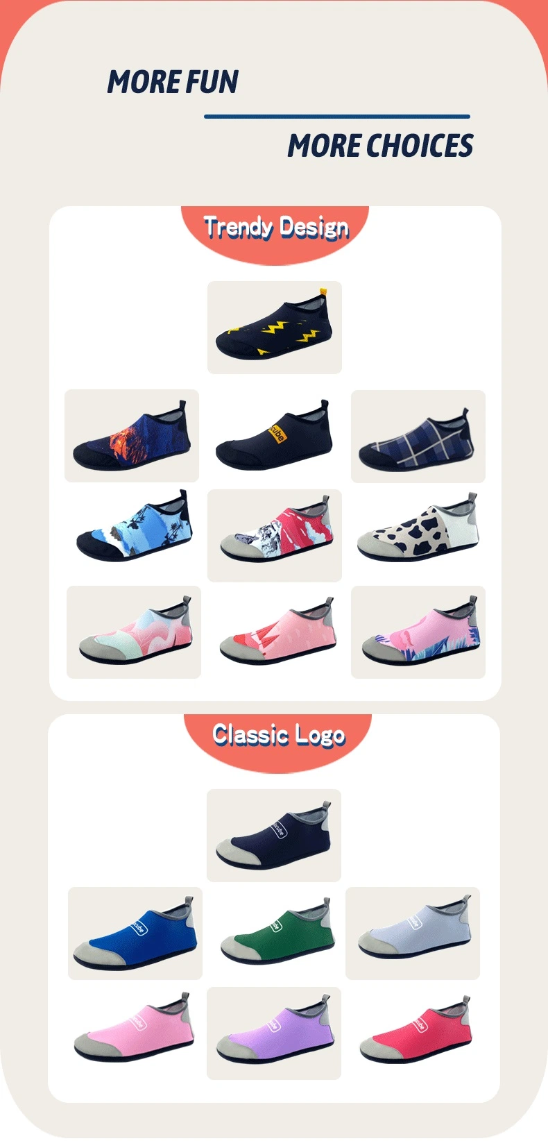 New Arrival Latest Design Fabric Saddle Men Water Sports Shoe Beach Shoe