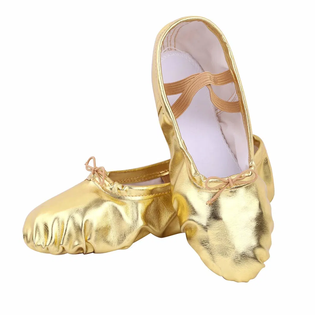 Ballet Shoes Split-Sole Slipper Flats Glitter Colors Ballet Dance Shoes