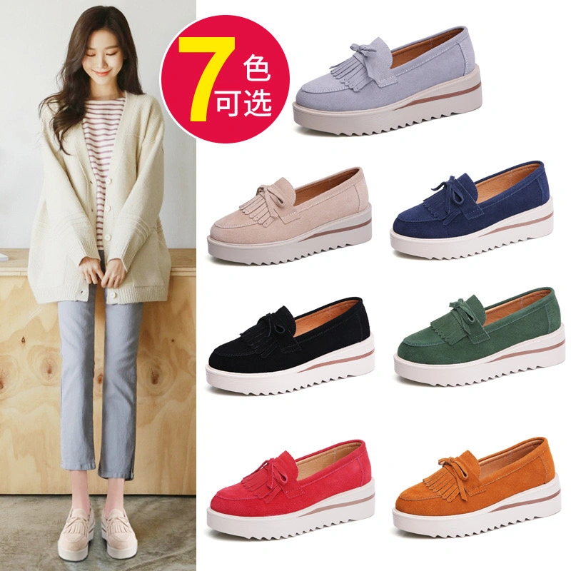 Popular Women-S-Shoes Trendy Ladies Shoes Slip on Loafers Shoes Leather Shoes for Women Footwear Lady Shoes