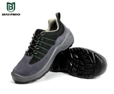 Comode scarpe di sicurezza industriali uomo con suola in PU grigio DPI in pelle Fornitore