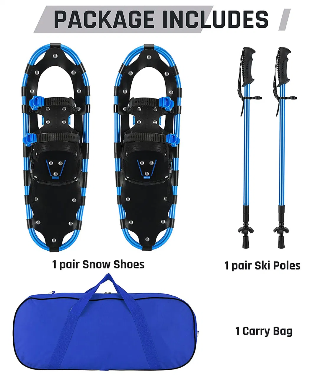 Winter Sports Camping Ski Products Anti-Slip Aluminum All Terrain Snowshoes Snow Skiing Shoes