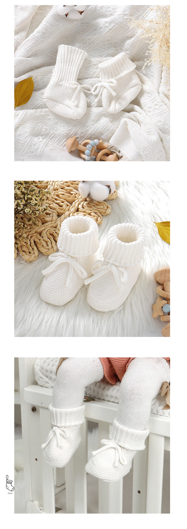 Top Ranking Newbron Baby Knitted Cototn Cute Soft Shoes