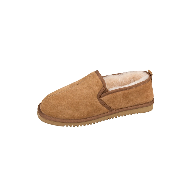 Custom Cheap Men Sheepskin Fur Moccasin Casual Shoes