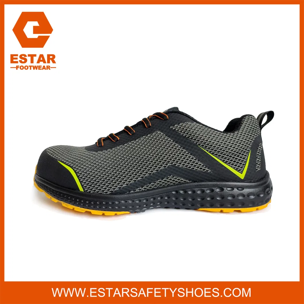 Sports Breathable Fibreglass Composite Toe Boa Lace Fast Release CE Safety Shoes