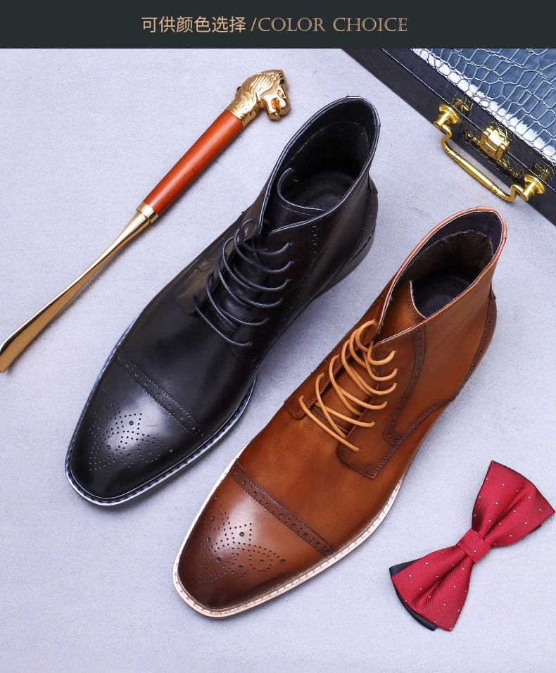 Luxury Men&prime;s Leather Shoes for Elegant Dressing