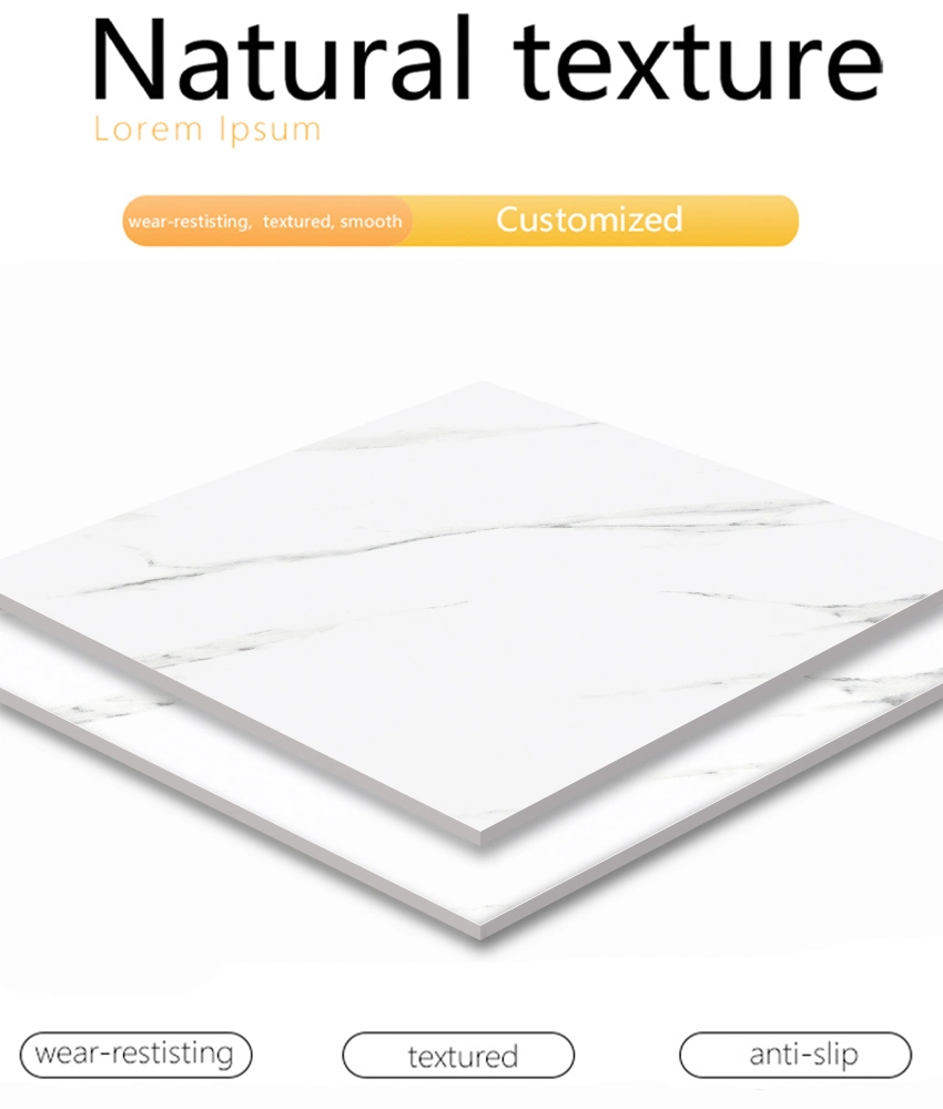 Cararra White Tile with Random Pattern