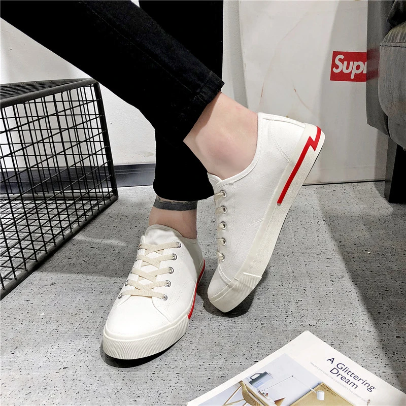 2023 Stylish Canvas Thick Sole Women Walking Style Leisure Wear Comfortable Ladys Sneakers Female Girls Shoes